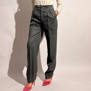 Barry Bricken Grey Wool Trousers - Size 6 (Fits 2)